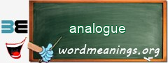 WordMeaning blackboard for analogue